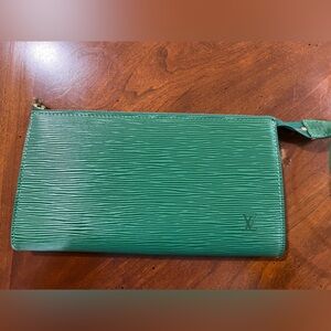 Louis Vuitton Epi Green Pouchette